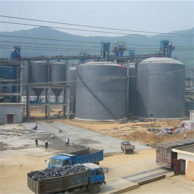 吉安水泥钢板仓2座3000吨青岛项目进入施工